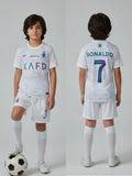 Ronaldo Al Nassr White Kids Kit - CR7 Saudi Arabia Youth Football Jersey Set