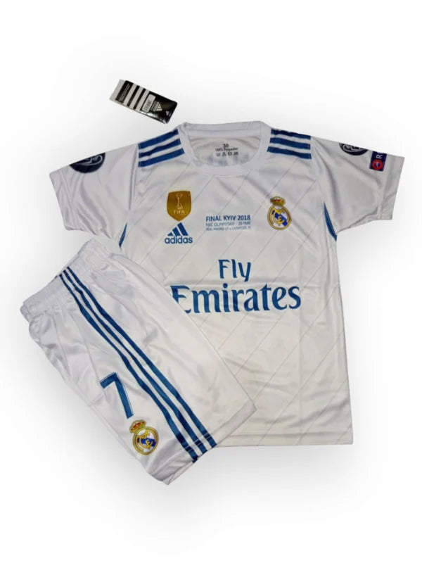 Ronaldo Al Nassr White Kids Kit - CR7 Saudi Arabia Youth Football Jersey Set