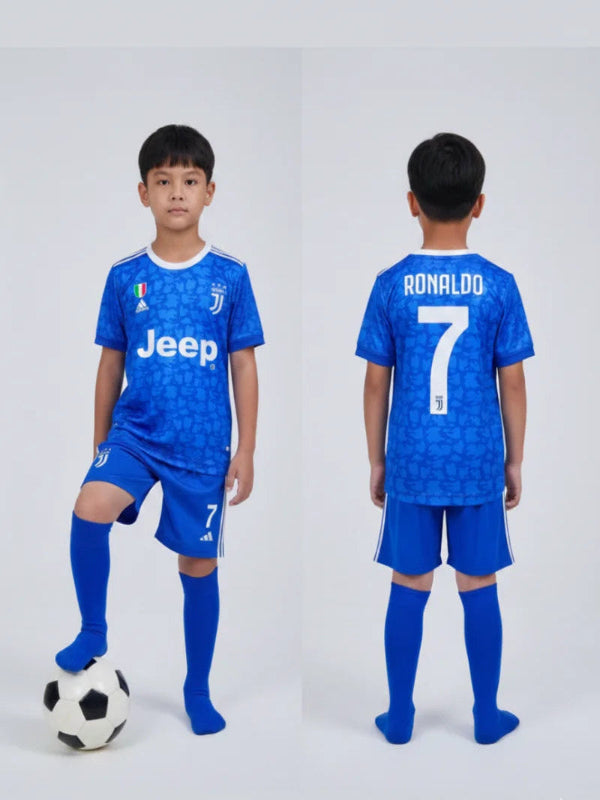 Ronaldo Juventus Third Kit blue for kids 5-13 years