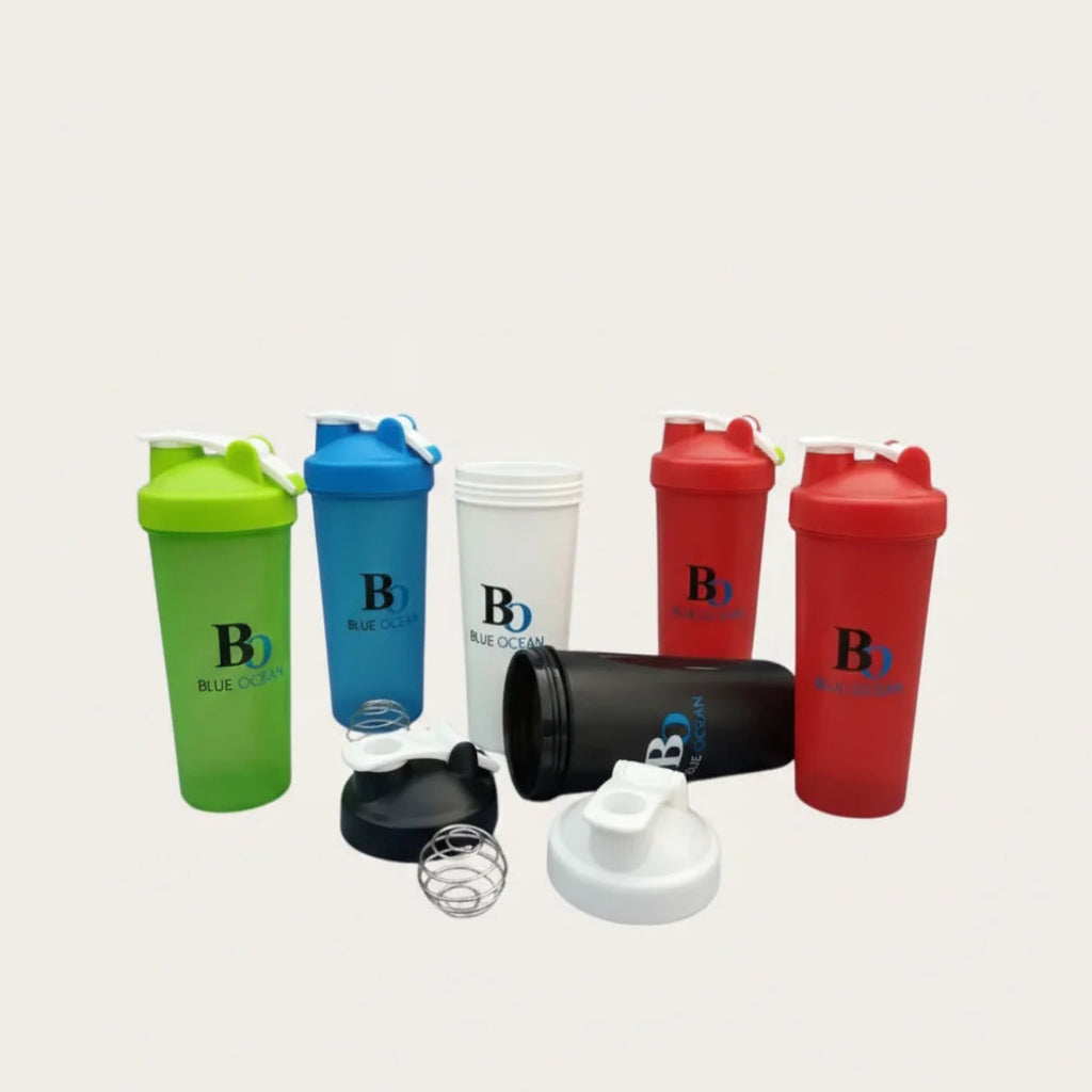 Water Bottle Shaker Blue Ocean 600ml - Leak-Proof Sports Bottle